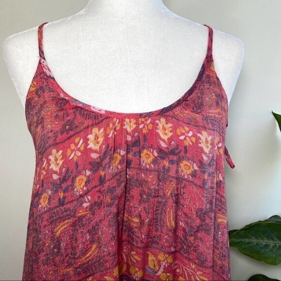 Kimchi Blue boho red patterned mini dress size xs - Picture 2 of 9